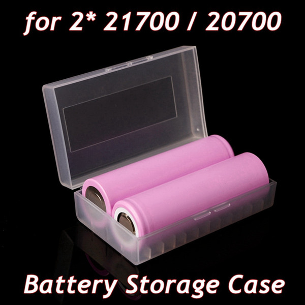 Portable Plastic Battery Storage PP Case Safety Battery Pack Storage Container Holder for 2PCS 20700 21700 Battery Warp Matte Surface