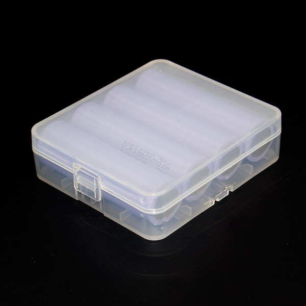 500PCS/Lot Transparent Battery Storage Box Case Holder Box for 18650 Battery with Hook Holder 4X18650