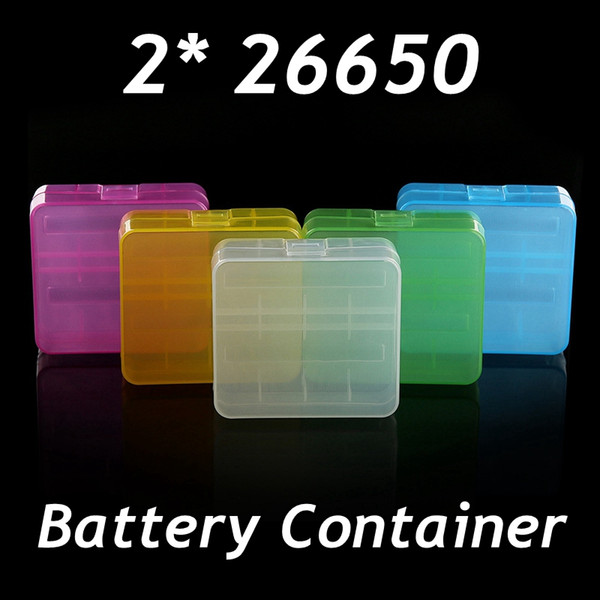 2PCS 26650 Battery Case Box Safety Holder Storage Container Colorful High Quality PP Plastic Portable Case fit 26650 Battery