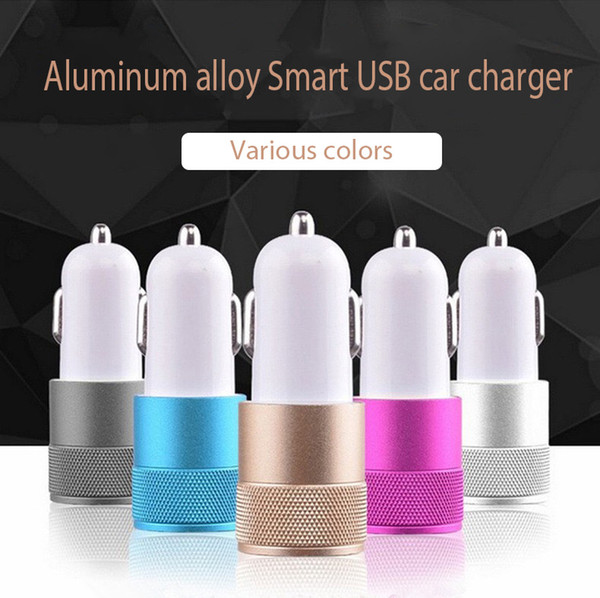 2019 Newest Dual USB Car Charger For E-cig Smart Phone/Tablet Adapter 2.1A Auto Vehicle Metal Charger Electronic cigarette Mini car charger