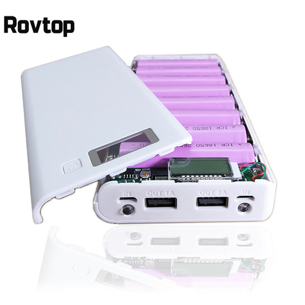 Hot sale 5V Dual USB 8*18650 Power Bank Battery Box Mobile Phone Charger DIY Shell Case For iphone6 Plus S6 xiaomi