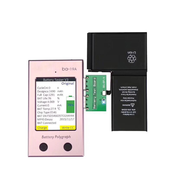 New Battery Tester For iPhone X 8 8P 7 7P 6 6P 6S 6SP 5 5S 4 4S battery tester digital Checker a Key Clear Cycle