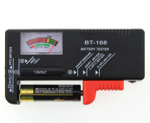 New Hot Portable Smart Universal Battery Checker Tester BT-168 for  C D 9V and Button Cells