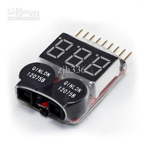 5 Pieces RC Lipo Battery Low Voltage LED Tester Meter 1S -8S Buzzer Alarm Indicator Free Shipping