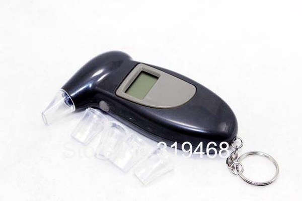 200pcs/lot RA Key Chain Backlight Digital Breathalyzer Alcohol Breath Analyze Tester With 4 Attachment Free Shipping 0001