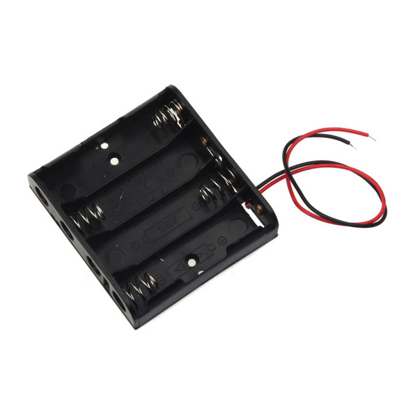 Hot-sale 5.7cm x 6.2cm x 1.5cm Black With 4 Slots AA Power Battery Storage Case Plastic Box Holder 1 pc <$15 no track