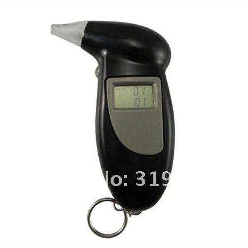 50pcs/lot RA Key Chain Backlight Digital Breathalyzer Alcohol Breath Analyze Tester With 4 Attachment Free Shipping 0001