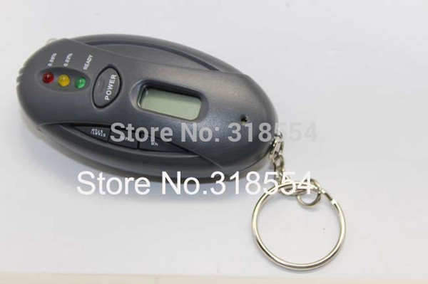 500pcs/lot # 3 in1 Analyzer Breath Alcohol Tester Breath Analyzer Keychain Breathalyzer Key Chain Digital LCD Only Black Color 0001