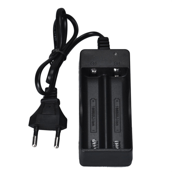 Wholesale Black 38cm AC 110V 220V Dual Charger case With Adapter For 18650 3.7V Rechargeable Li-Ion Battery box EU Plug <$15 no track