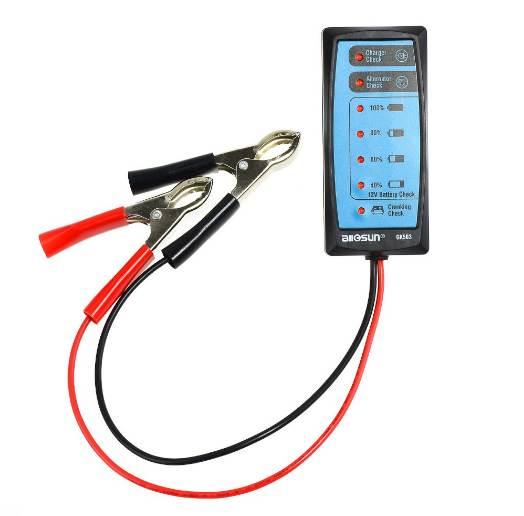 all-sun GK503 Mini 12V Automotive/ Car Battery Tester / Alternator/ Cranking Check with 6-LED Display Easy to Use