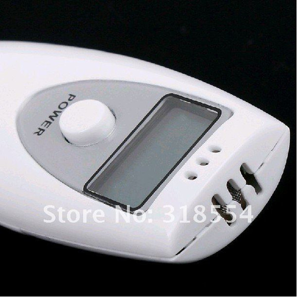 50pcs/lot Free Shipping # Mini Hand-Held Breathalyzer Breath Tester Handhold Alcohol Tester Digital Analyzer LCD White Color 0001