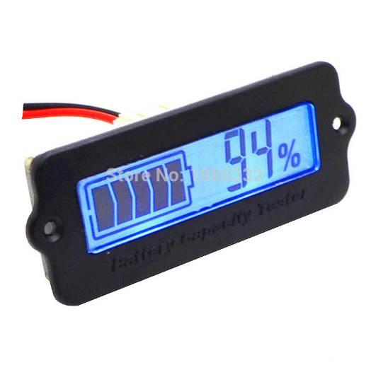 WS16 12V-48V Lead-acid Lithium Blue LCD Voltmeter Meter Battery Capacity Tester Indicator Monitor Analyzer 12V 24v 36v 48v Car