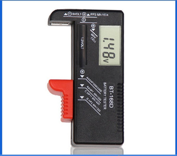 Smart LCD Digital Battery Tester BT168D BT-168D Electronic Battery Power Measure 9V 1.5V Button Cell  C D Battery Meter Hot