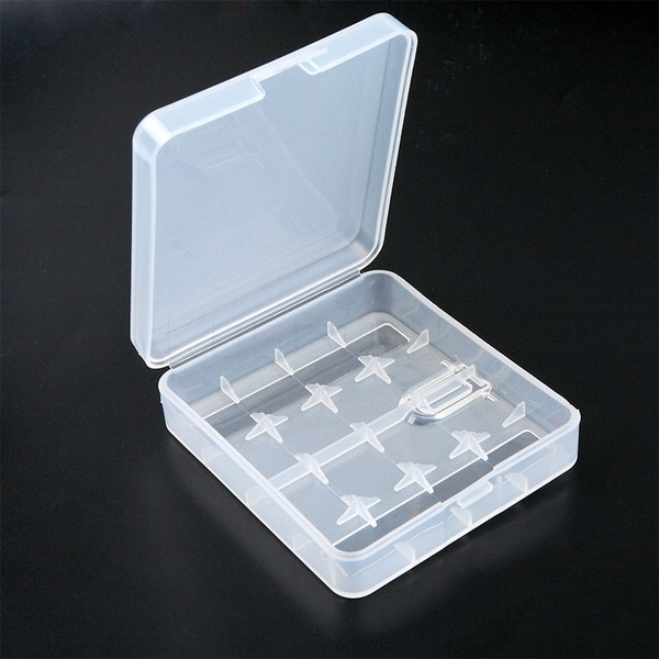 New Arrival 1pc Battery Holder Plastic Transparent White 4 x 18650 Battery Case Holder Storage Box