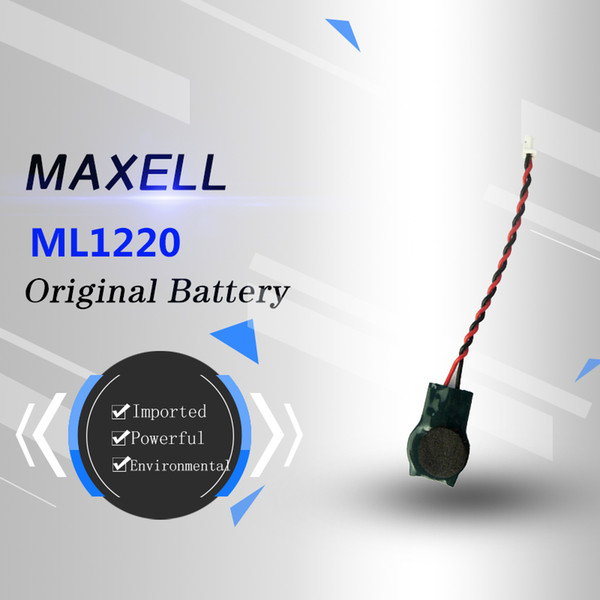 All-new white plug imported genuine MAXELL ml12203v rechargeable laptop motherboard button battery instead of red and black double-wire