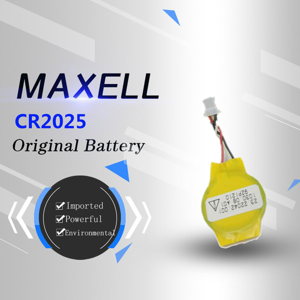 Original imported genuine MAXELL CR2025 3V 170mAh Lithium button batteries with wire and plug wire length 30mm