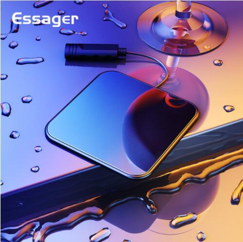 Essager 10W Qi Wireless Charger For iPhone Xiaomi mi 9 8 Samsung Glass Wirless Charger Fast Wireless Charging Pad for Smartphone