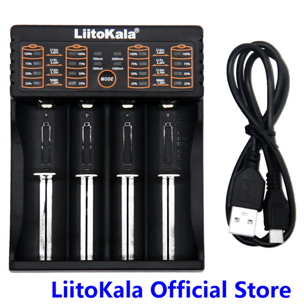 LiitoKala Lii-402 18650 Battery Charger For 26650 16340 RCR123 14500 LiFePO4 1.2V Ni-MH Ni-Cd Rechareable Battery