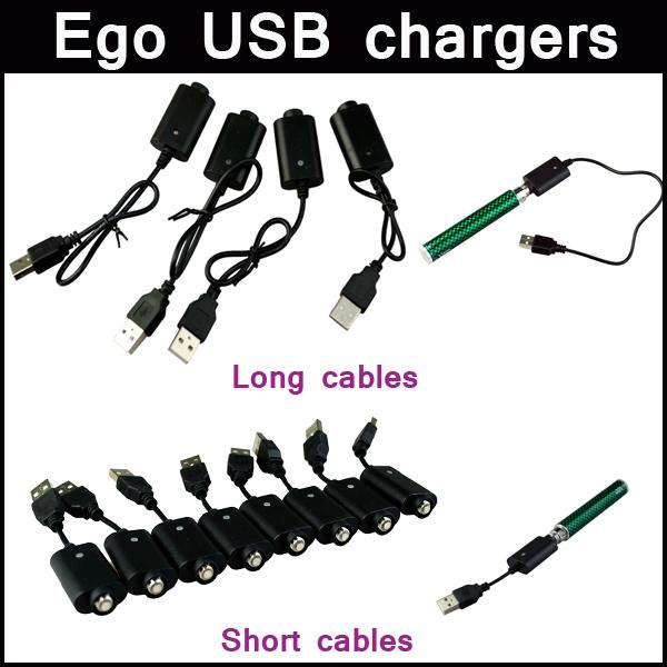 Ego USB charger Electronic Cigarette ego ego-T Ego-K ego-w vision spinner twist vision spinner 2 battery with long & short cable E Cigarette