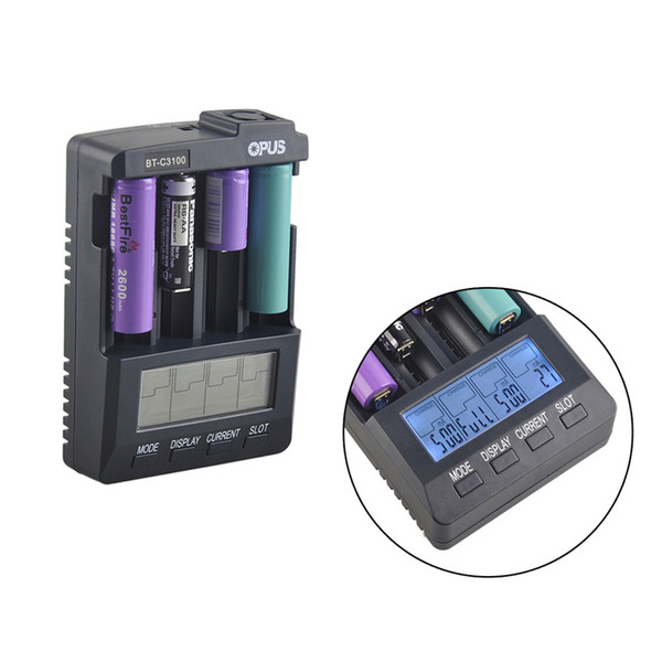 Original OPUS BT-C3100 Charger 18350 18500 18650 26650 LI-ion NiCd NiMh Intelligent Digital Battery Charger With LCD Display free DHL