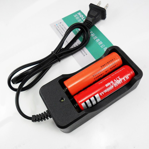 Hot sale 2 Slots AC 110V 220V Dual For 18650 Charger Charging 3.7V Rechargeable Li-Ion Battery Charger US/EU/UK/AU Plug