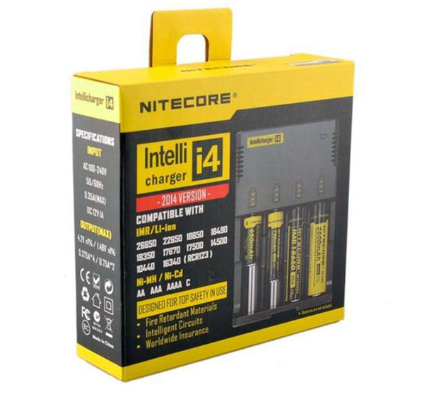 Nitecore I4 Intellicharger Universal e cig Charger clone for 18650 16340 26650 10440  14500 Battery Nitecore Battery Chargers