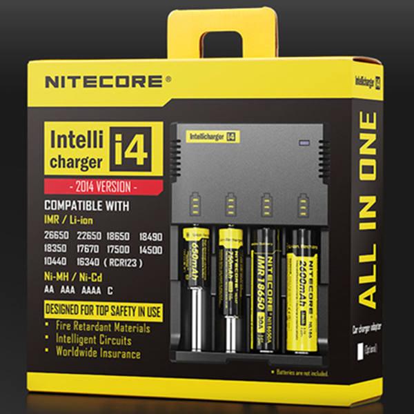 Nitecore I4 Intellicharger Universal e cig Charger clone for 18650 16340 26650 10440  14500 Battery Nitecore Battery Chargers