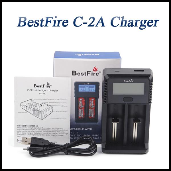 Authentic BestFire C-2A Charger 2 Slots C 2A Digital Inteligent Charger fast charging For 26650 22650 18650 Li-on 3.7V battery charger