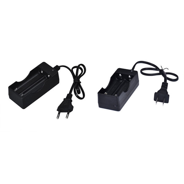 AC 110V 220V Dual Charger For 18650 3.7V Rechargeable Li-Ion Battery 2 Slots US EU Plug Adapter Charge