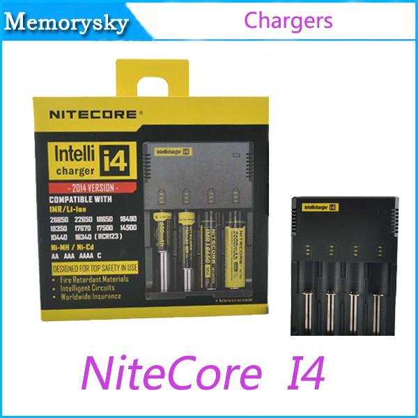 Authentic Nitecore I4 Battery Charger for 18650 14500 17670 Intellicharger Digicharger LCD Display Universal battery Charger