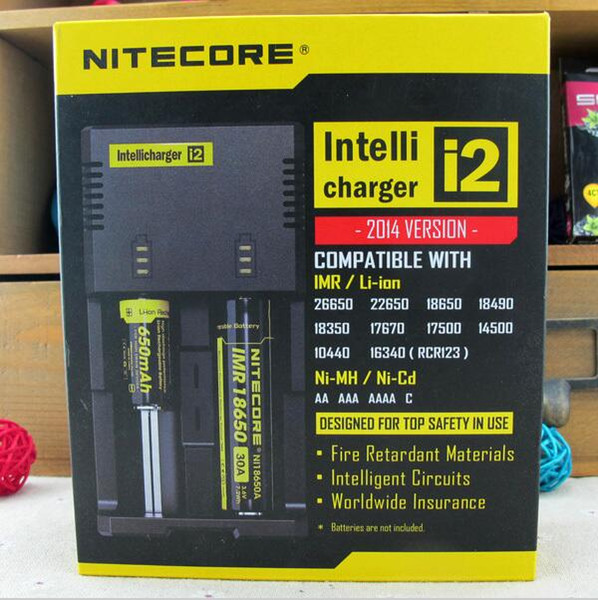 2014 new version Nitecore Battery Charger for 16340 10440  14500 18650 26650 Battery Charger Nitecore I2 Charger