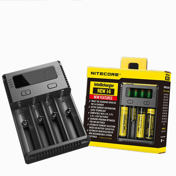 New Nitecore I4 Universal Charger for 16340 18650 14500 26650 Battery E Cigarette 2 in 1 Muliti Function Intellicharger Rechargeable DHL