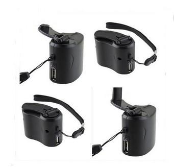 New Arrive Dynamo Hand Crank USB Cell Phone Emergency Charger With Light LLFA