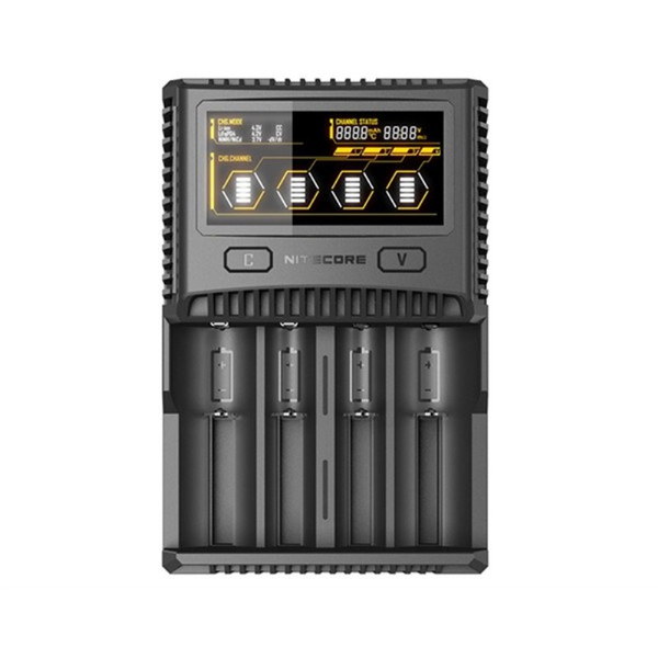 Authentic Nitecore SC4 Intelligent Charger 6A Rapid Charging E Cig Chargers LCD Screen With MVA Technology For 18650 26650 Battery