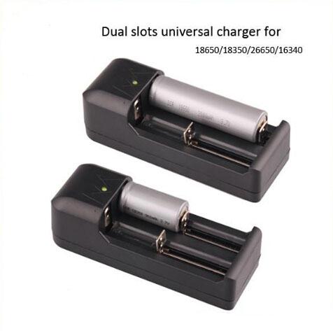 18650 18350 Charger Dual Slots Universal Charger for Rechargeable Li-ion 18650 18350 18500 16340 Batteries EU US DHL Free Shipping