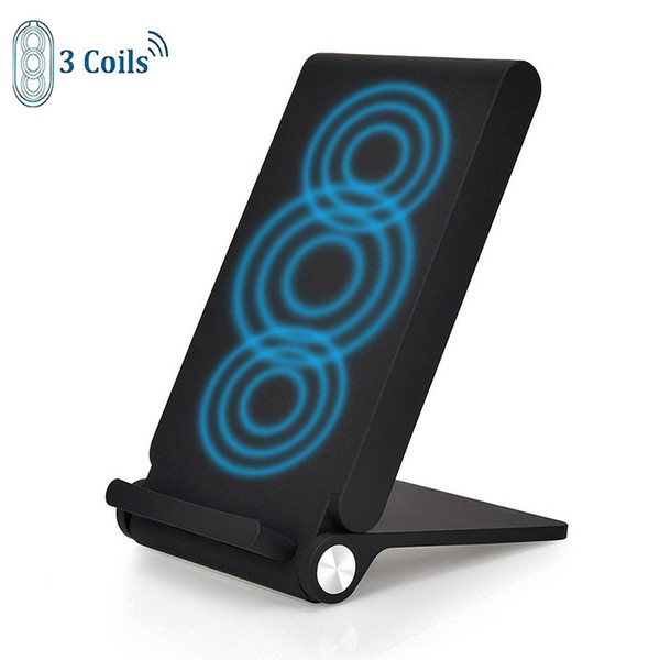 New 3 Coils Foldable Wireless Charger Fast Qi Wireless Charging Pad for Samsung Note 8 iPhone X 8 Plus and All Qi-Enabled