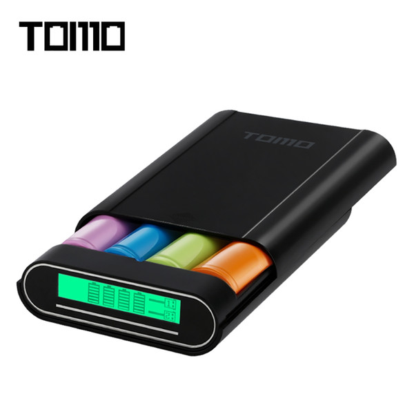 TOMO 4 x 18650 Li-ion Battery DIY Smart Power Charger Powerbank Case Portable DIY Power Bank Box Charger For 18650 Battery Hot +B