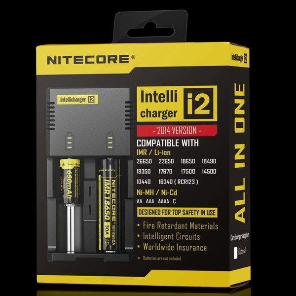 NITECORE I2 I4 D2 Intelligent Charger For 18650 14500 16340 26650 Li-ion Battery Remark US/EU/AU/UK Free Shipping