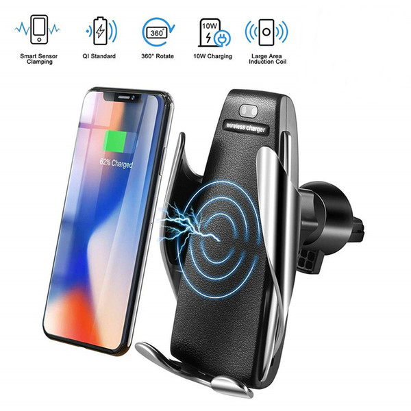 Qi Fast Wireless Car Charger Quick Charge 3.0 Wireless Charger Used In Car for Iphone X Xs Max Samsung S9 S8 Note 9 Xiaomi Mi 8