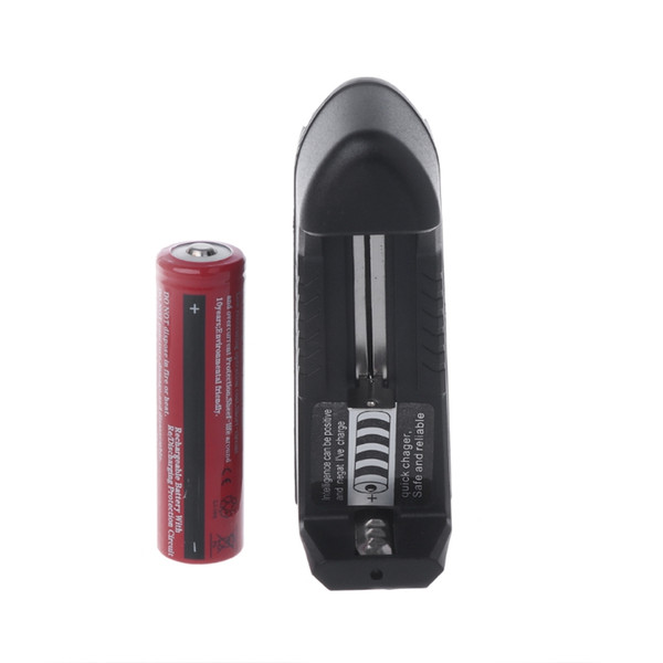 1pc 18650 3000mAh 3.7V Li-ion Rechargeable Battery+Smart Charger For Flashlight