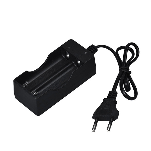 New EU Plug AC Dual Battery Charger for 18650 3.7V Rechargeable Batteries Charger LED Flashlight Headlamp Free DHL