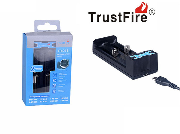 Newest 5V USB Charger TrustFire TR-016 Universal Rechargeable 3.7V Lithium Batteries Charger Free DHL