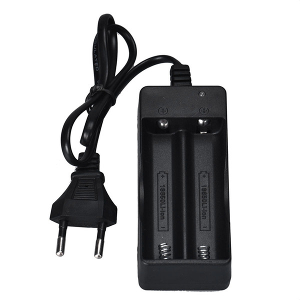 New AC Dual Battery Charger for 18650 3.7V Rechargeable Batteries Charger LED Flashlight Headlamp EU Plug