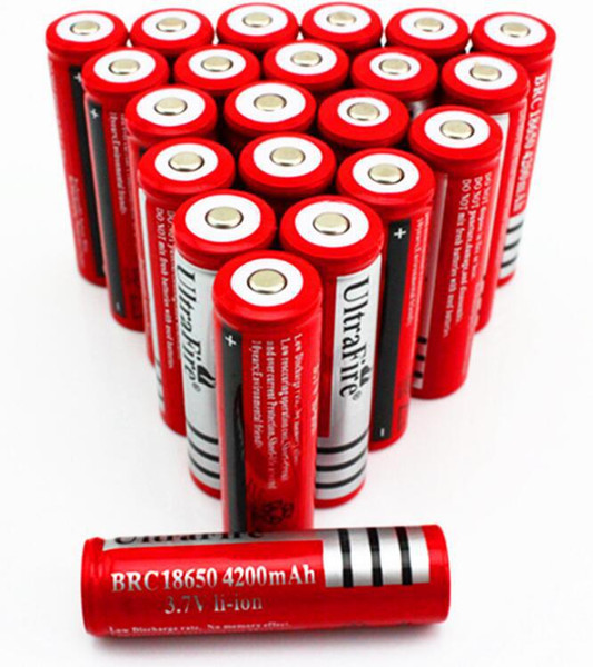 Tot UltraFire 18650 4200mAh 3.7V Li-ion Rechargeable Battery High Capacity LED Flashlight Digital Camera Lithium Battery Charger DHL