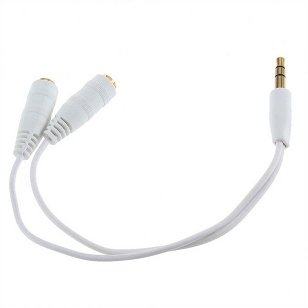 3.5mm Earphone Y Splitter Cable Jack Male to Double Female Adapter Headphone Extension 1 into 2 Cable For Computer Phone Speaker free ship