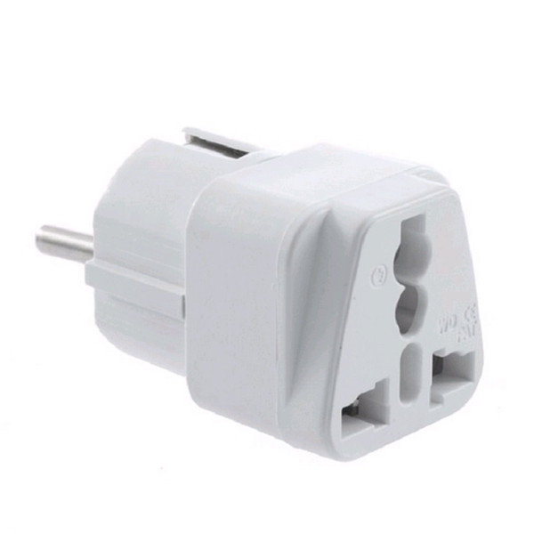 Universal Travel Adapter US AU UK to EU Plug Travel Wall AC Power Adapter 250V 10A Socket Converter White