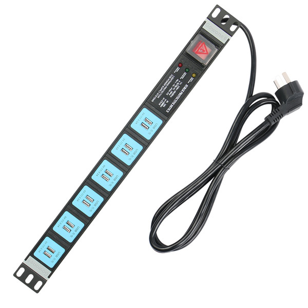 Purchase flourishing PDU cabinets industry strip multi-purpose socket hole strips power distribution unit 1 u server power supply base 12 US