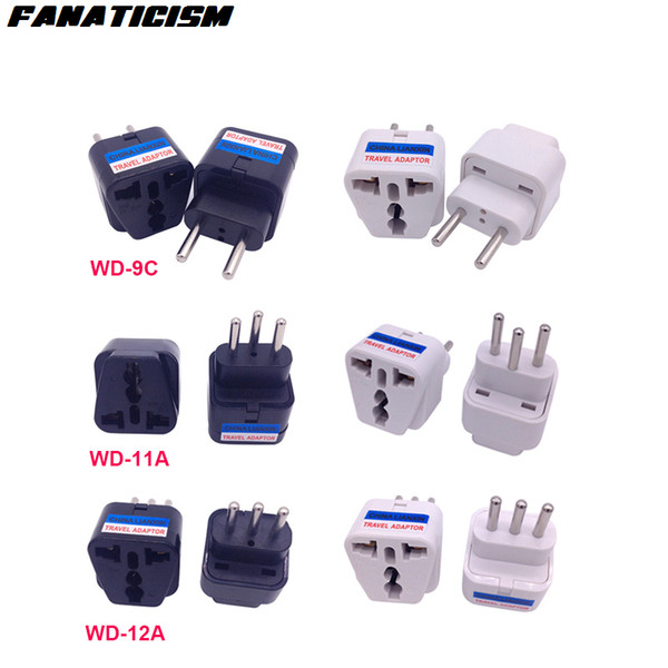 Fanaticism CE ROHS Universal Italy Chile Cuba Uruguay Syria BR CH Socket UK EU To IT Plug Adapter European Adaptor Embedded Pins