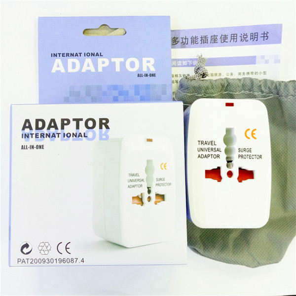 All in One Universal International Plug Adapter World Travel AC Power Charger Adaptor with AU US UK EU converter Plug