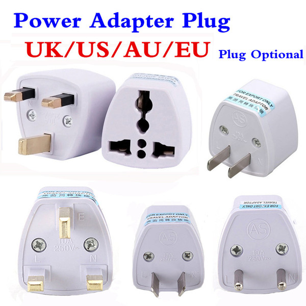 Universal Travel Adapter EU US AU to UK AC Travel Power Plug Charger Adapter Converter 250V 10A Socket Converter White